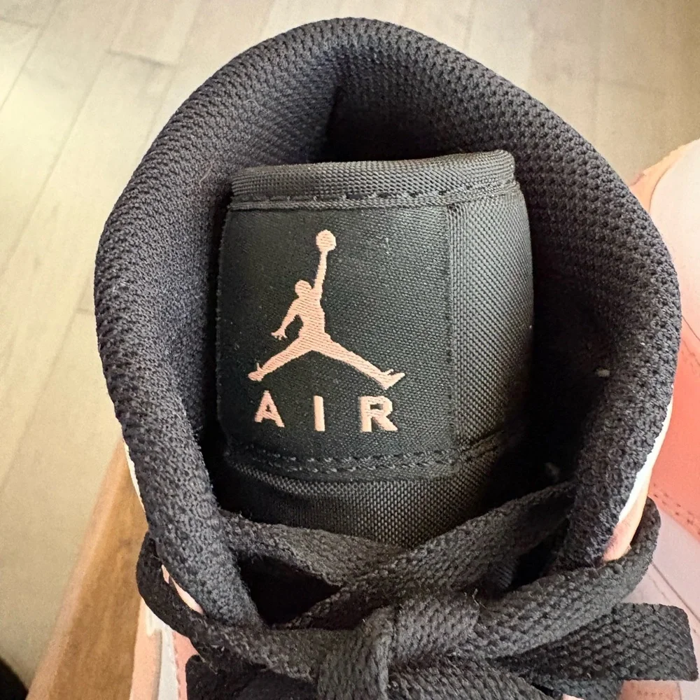 Air Jordan High-Top Sneakers in Black and Pink - Picture 2 of 12
